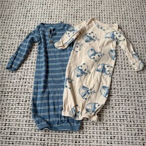 Carter’s set of 2 Blue and Cream Bay Nightgowns